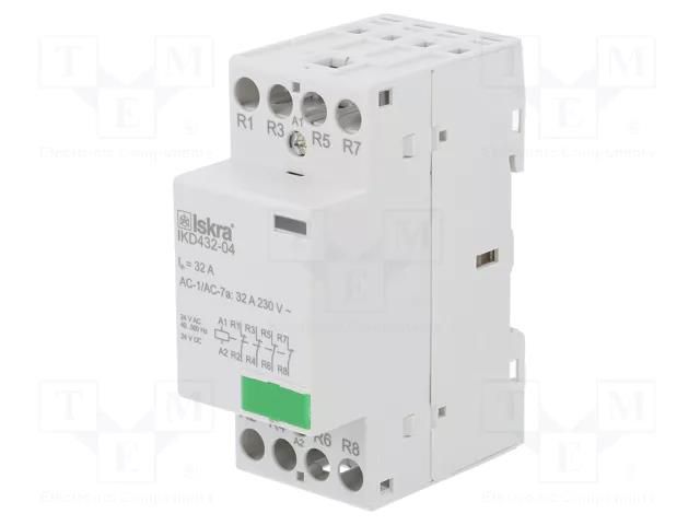 Contactor: 4-pole installation; 32A; 24VAC,24VDC; NC x4; IKD ISKRA IKD432-04/24V