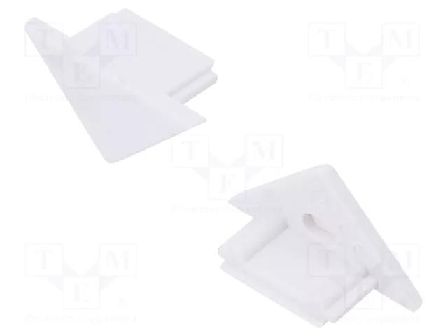 Cap for LED profiles; white; 2pcs; ABS; TRIO10 TOPMET TOP-91070001