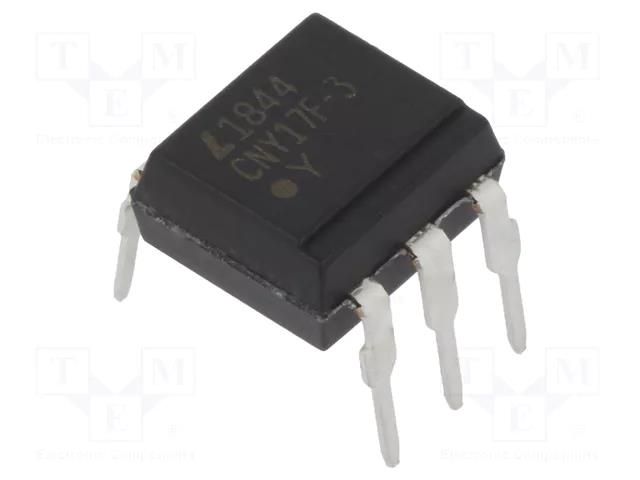 Optocoupler; THT; Ch: 1; OUT: transistor; Uinsul: 5kV; Uce: 70V; DIP6 LITEON CNY17F-3-LIT