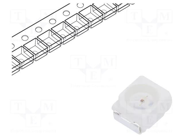 LED; orange; SMD; 3528,PLCC2; 200÷430mcd; 1.8÷2.4VDC; 120°; 20mA REFOND RF-AURA30TS-ED