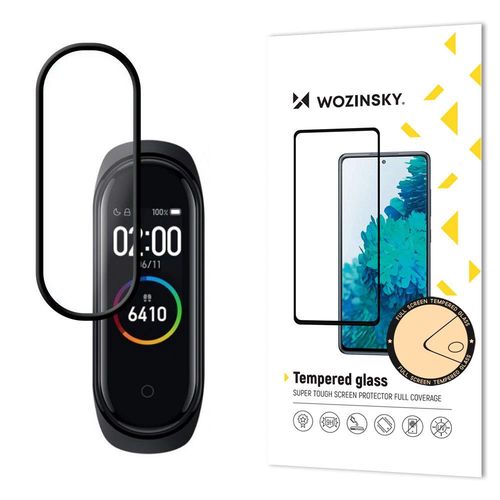 Wozinsky Full Glue Screen Protector Film Full Coveraged with Frame Case Friendly for Xiaomi Mi Band 6 / Mi Band 5 black, Wozinsky 5907769315138 5907769315138