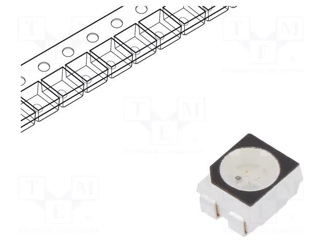 LED; yellow/blue; SMD; 3528,PLCC4; 1.8÷2.4/2.8÷3.4VDC; 120°; 20mA REFOND RF-P5RA30BS-B30-WE