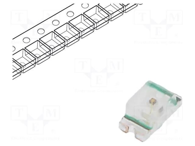 LED; SMD; 0603; yellow; 70÷200mcd; 1.6x0.8x0.7mm; 140°; 20mA REFOND RF-YUB190TS-CA