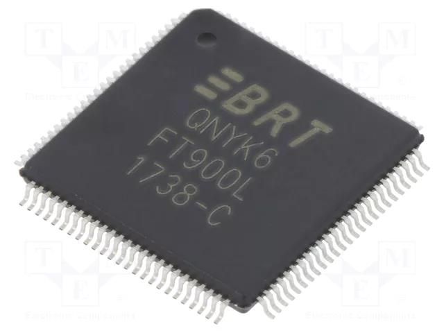IC: microcontroller; 100MHz; LQFP100; 64kBSRAM,256kBFLASH; PWM: 7 BRIDGETEK FT900L-C-T