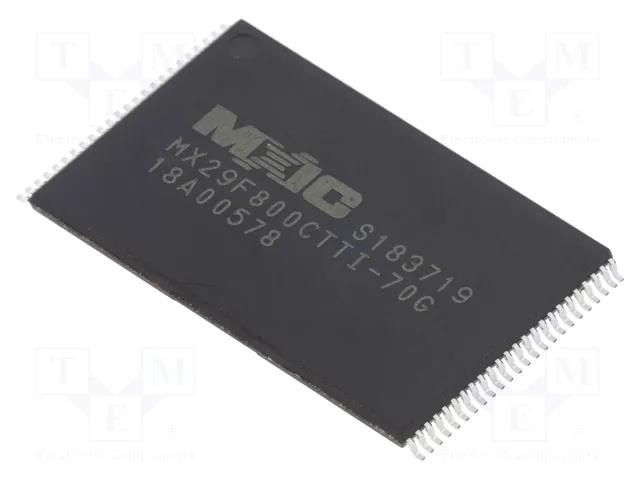 IC: FLASH memory; 8MbFLASH; 70ns; TSOP48 II; parallel MACRONIX INTERNATIONAL MX29F800CTTI-70G