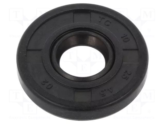 Oil seal; NBR caoutchouc; Thk: 4.5mm; -40÷100°C; with sealing lip ORING USZCZELNIENIA TECHNICZNE S-10X25X4.5-AOTC-N