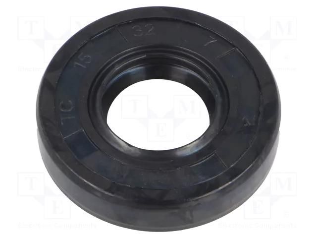 Oil seal; NBR caoutchouc; Thk: 7mm; -40÷100°C; Shore hardness: 70 ORING USZCZELNIENIA TECHNICZNE S-15X32X7-AOTC-N