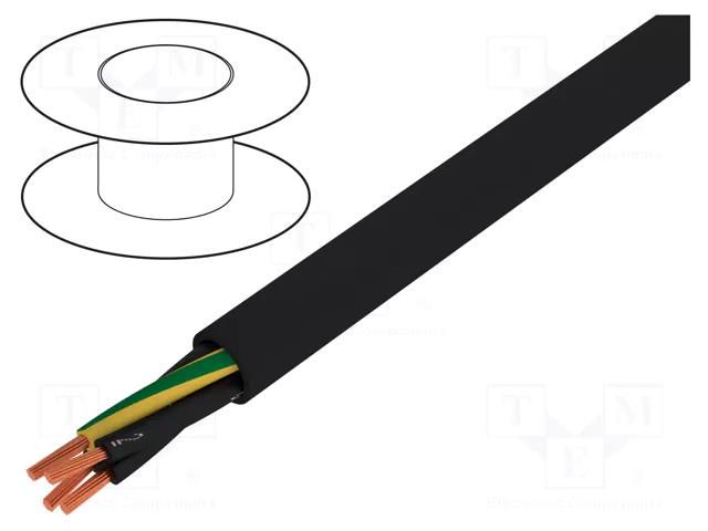 Wire; ÖPVC-JZ; 4G4mm2; unshielded; 600V,1kV; Cu; stranded; black TKD TKD-1003063