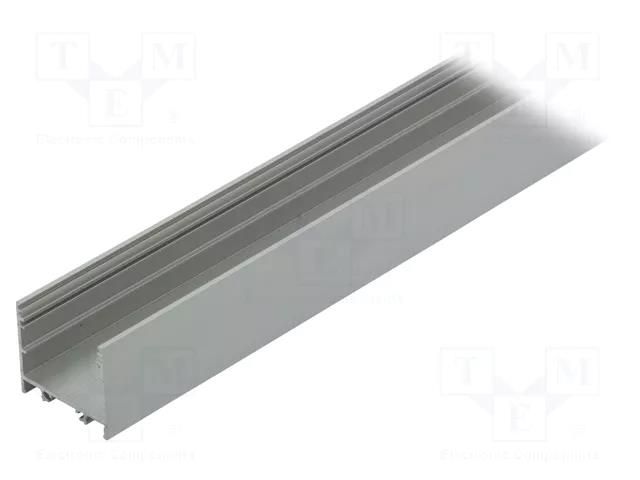 Profiles for LED modules; natural; L: 1m; VARIO30-02; aluminium TOPMET TOP-VAR30-02/A-1M