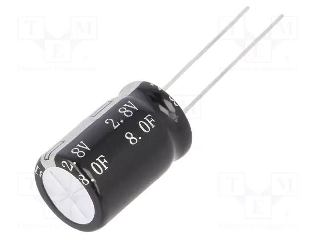 Supercapacitor; THT; 8F; 2.8VDC; ±20%; Ø12.5x20mm; 50mΩ; -40÷65°C BIGCAP BRP002R8L805FC