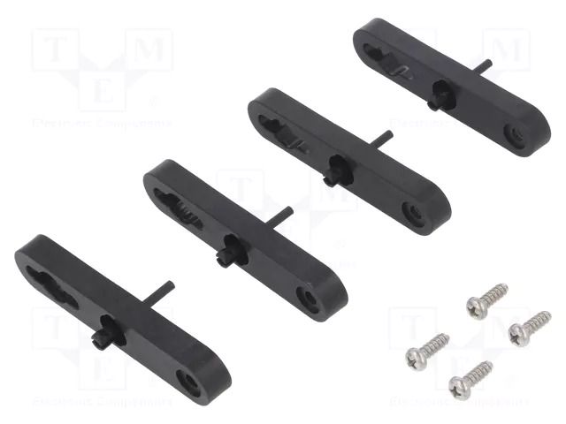 Set of wall holders; L: 95mm; W: 20mm; H: 10mm; black; GEOS SPELSBERG GEOS-ABL-10-SET