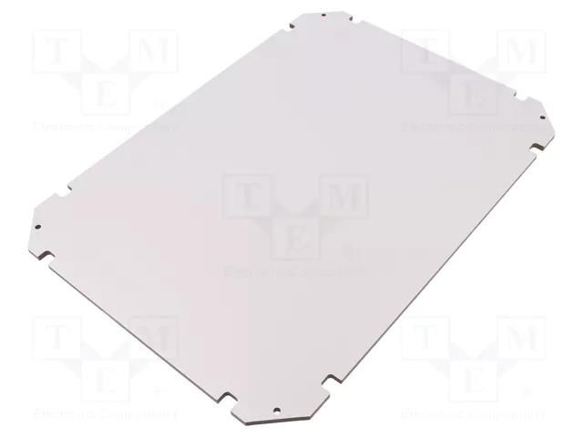 Mounting plate; insulating; W: 250mm; L: 350mm; Thk: 5mm; GEOS; grey SPELSBERG GEOS-MPI-3040