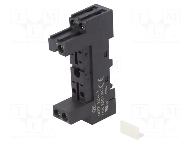 Socket; PIN: 5; 10A; 250VAC; on panel,for DIN rail mounting HONGFA RELAY 14FF-1Z-C2