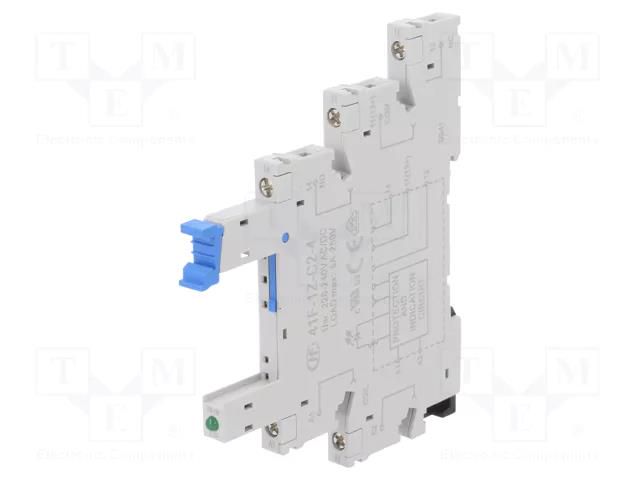 Socket; PIN: 5; 6A; 250VAC; for DIN rail mounting; screw terminals HONGFA RELAY 41F-1Z-C2-4