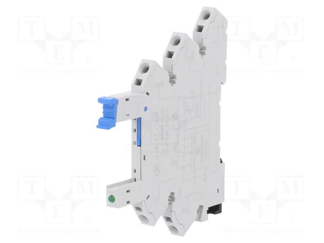 Socket; PIN: 5; 6A; 250VAC; for DIN rail mounting; spring clamps HONGFA RELAY 41F-1Z-C4-3