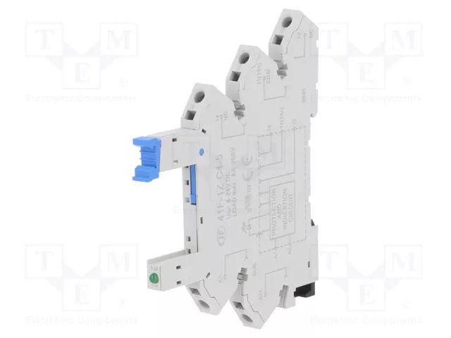 Socket; PIN: 5; 6A; 250VAC; for DIN rail mounting; spring clamps HONGFA RELAY 41F-1Z-C4-5