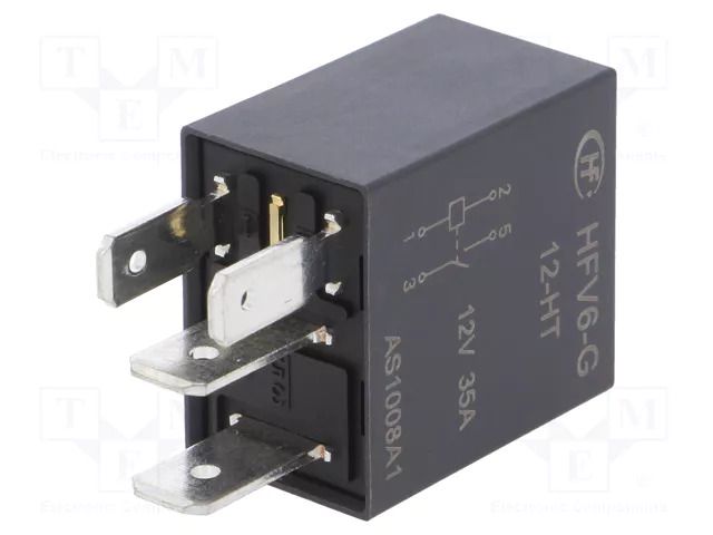 Relay: electromagnetic; SPST-NO; Ucoil: 12VDC; 35A; automotive HONGFA RELAY HFV6-G/12-HT