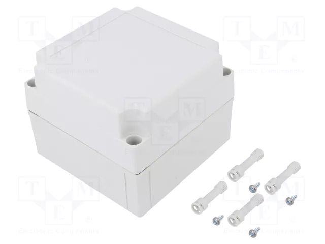 Enclosure: multipurpose; X: 130mm; Y: 130mm; Z: 100mm; MNX; grey; IK08 FIBOX PC125/100HG