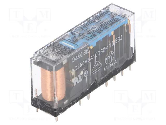 Relay: electromagnetic; SPST-NO x5 + SPST-NC x1; Ucoil: 24VDC OMRON G7SA-5A1B-24DC