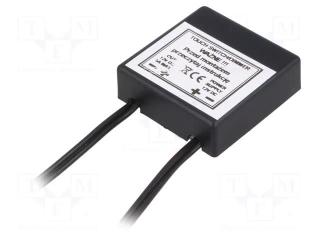 Touch switch; 44x44x14mm; Colour: black; IP40; Leads: leads x2 Nord Elektronik Plus WLK-LED-BOARD/BK