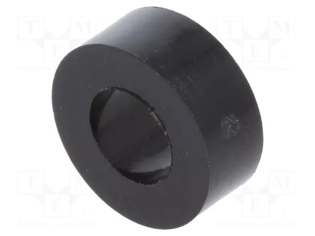 Spacer sleeve; cylindrical; polyamide; L: 4mm; Øout: 10mm; black DREMEC DR3810/5.2X4