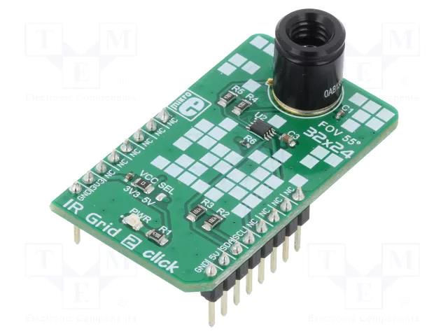 Click board; prototype board; Comp: MLX90640; IR; 3.3VDC,5VDC MIKROE MIKROE-3194