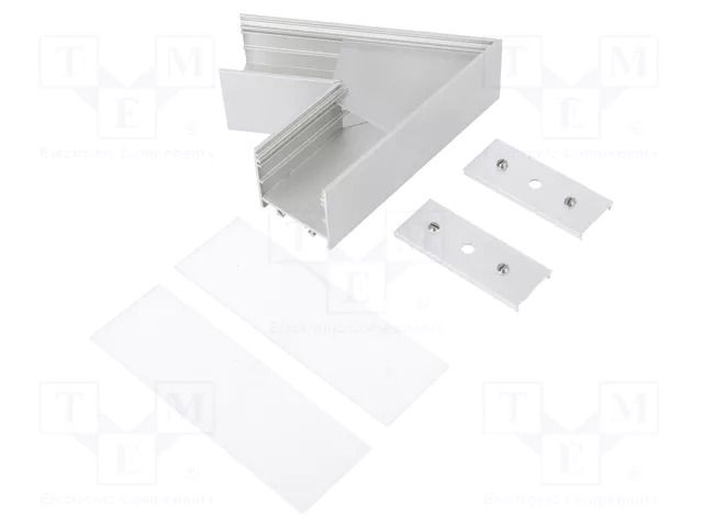 Connector 60°; silver; aluminium; anodized; VARIO30-02 TOPMET TOP-V4660020