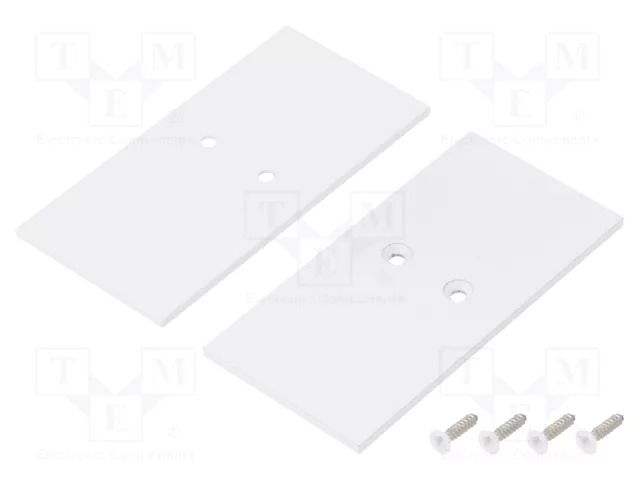 Cap for LED profiles; white; 2pcs; steel; 33.4x67.5x2mm TOPMET TOP-V4560001
