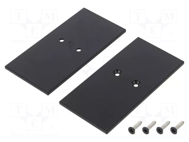 Cap for LED profiles; black; 2pcs; steel; 33.4x67.5x2mm TOPMET TOP-V4560002