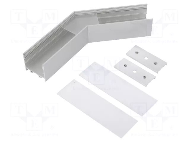 Connector 135°; silver; aluminium; anodized; VARIO30-02 TOPMET TOP-V4700020