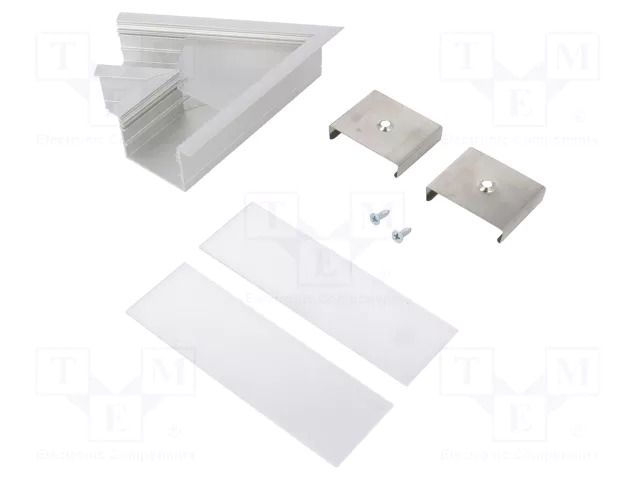 Connector 60°; silver; aluminium; anodized; VARIO30-07 TOPMET TOP-V4780020