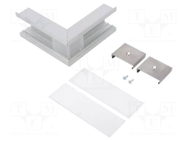 Connector 270°; silver; aluminium; anodized; VARIO30-07 TOPMET TOP-V4830020