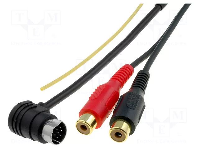 Aux adapter; RCA; Audi,Seat,VW,Škoda; 1m 4CARMEDIA MFD-2XRCA/GN