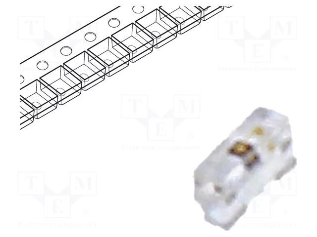 LED; green; SMD; 0402; 28.5mcd; 1.6÷2.4VDC; 1x0.55x0.3mm; 140°; 20mA BROADCOM (AVAGO) HSME-C230