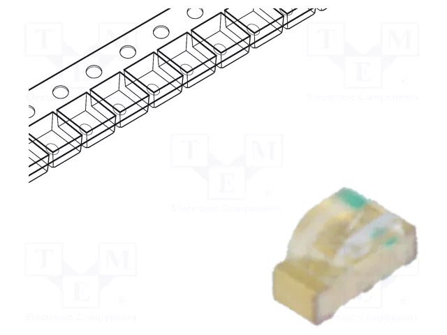 LED; green; SMD; 0604; 45÷120mcd; 3.3÷3.9VDC; 1.6x1x0.6mm; 155° BROADCOM (AVAGO) HSMM-C120