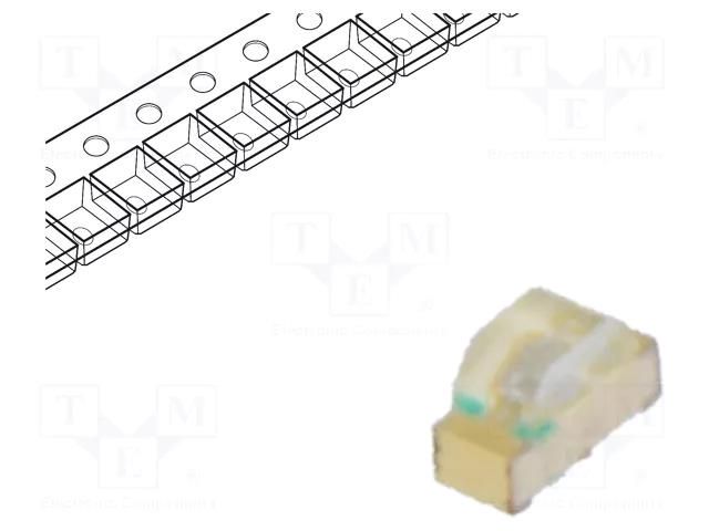 LED; blue; SMD; 0604; 11.2÷35mcd; 3.3÷3.9VDC; 1.6x1x0.6mm; 155° BROADCOM (AVAGO) HSMN-C120