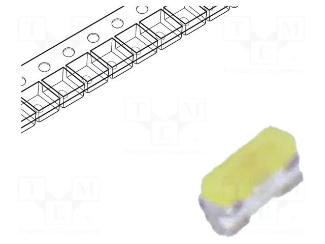 LED; white cold; SMD; 0402; 45mcd; 175°; 5mA; 2.55÷3.15VDC; 31mW BROADCOM (AVAGO) HSMW-C230