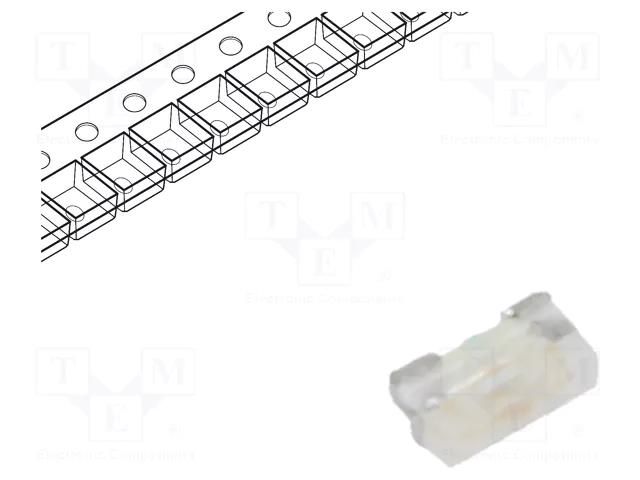 LED; green; SMD; 0402; 112.5mcd; 2.9÷3.9VDC; 1x0.55x0.3mm; 140° BROADCOM (AVAGO) HSMQ-C230