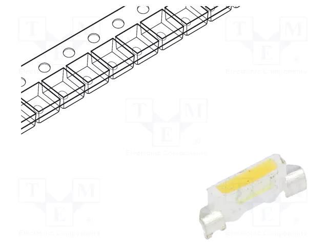 LED; white warm; SMD; 4008; 1400÷2000mcd; 2300-2700K; 120°; 20mA OPTOSUPPLY OSM44008C1F