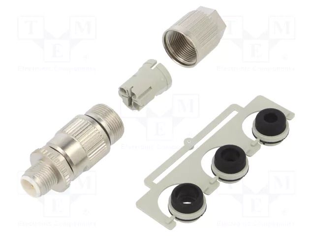 Connector: M12; plug; PIN: 3; male; HARAX; 32V; straight; IP67; IDC HARTING 21032411301