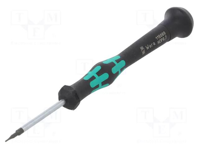 Screwdriver; precision; hex key; HEX 0.7mm; Blade length: 40mm WERA WERA.2054/0.7