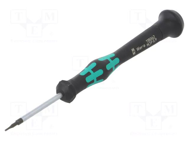 Screwdriver: precision; hex key; HEX 0.9mm; Blade length: 40mm WERA WERA.2054/0.9
