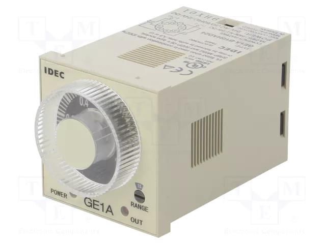 Timer; 0,1s÷10h; SPDT + SPDT; 240VAC/5A,24VDC/5A; Usup: 24VAC IDEC GE1A-B10HAD24