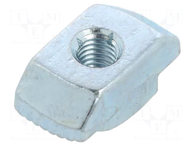 Nut; for profiles; Width of the groove: 10mm; steel; zinc; T-slot ELESA+GANTER GN505-10-M5-MB