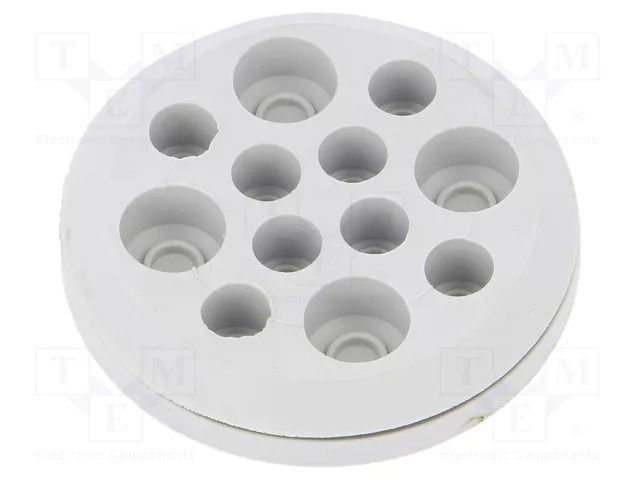 Multigate grommet; light grey; Holes no: 12; -40÷100°C; IP54 TRELLEBORG MGD12-IP54-RAL7035