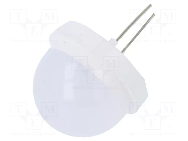 LED; white warm; 20mm; 750÷3000mcd; 120°; Front: convex; 2.6÷2.9VDC POLAM-ELTA CQL-4100