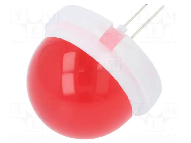 LED; red; 20mm; 720÷3000mcd; 120°; Front: convex; 5.7÷6.4VDC POLAM-ELTA CQL-433-3