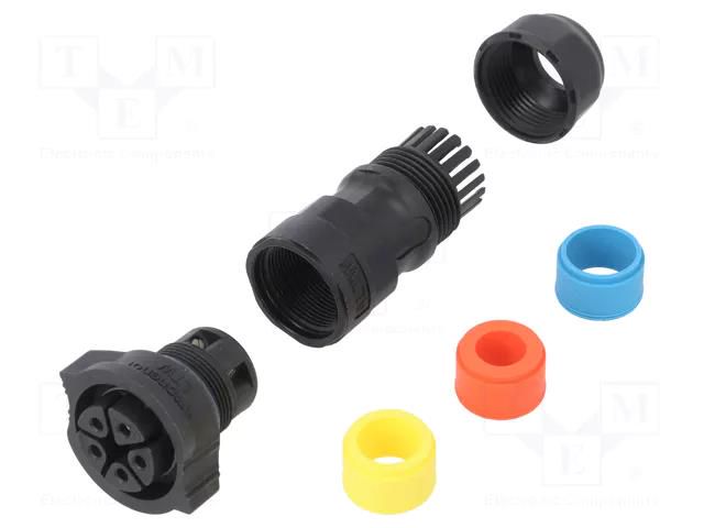 Connector: circular; plug; for cable; PIN: 5; female; with contacts AMPHENOL LTW DC-05BFFB-QL8APP