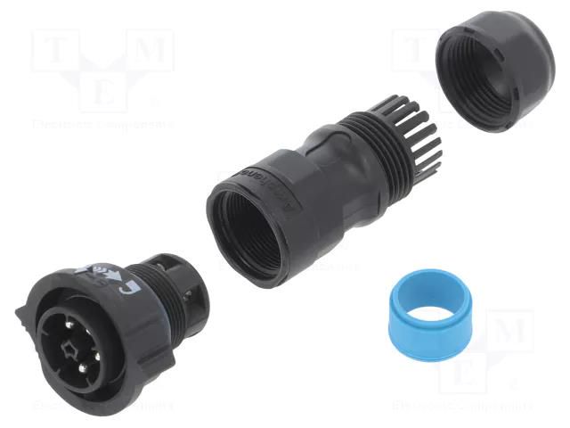 Connector: circular; plug; for cable; PIN: 5; male; with contacts AMPHENOL LTW DC-05BFMB-QL8LPP