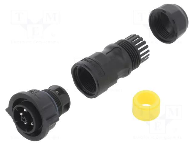 Connector: circular; plug; for cable; PIN: 5; male; with contacts AMPHENOL LTW DC-05BFMB-QL8MPP